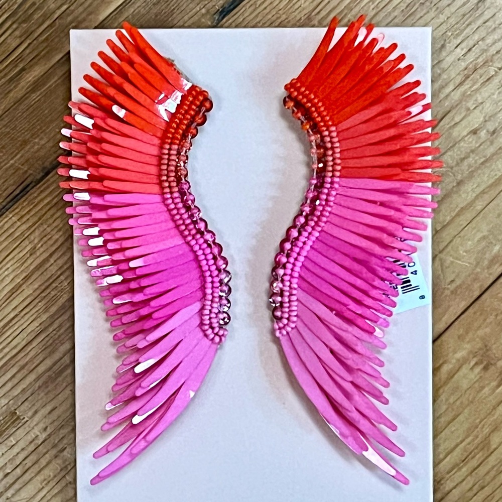 🌺🎉HP🎉🌺 NWT Mignonne Gavigan Madeline Earrings Red Multi - Picture 8 of 14